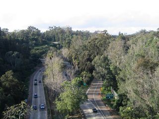 The Cabrillo Freeway northbound below the Cabrillo Bridge.