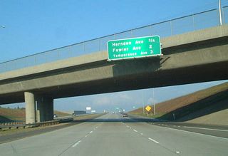 The next exit along eastbound California 168 (Sierra Freeway) is Exit 7, Herndon Avenue, three-quarters of a mile.
