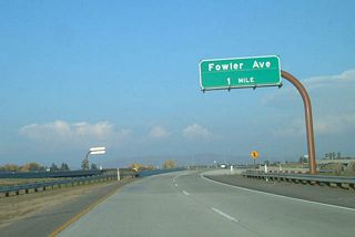 The next exit along eastbound California 168 (Sierra Freeway) is Exit 8, Fowler Avenue, one mile.