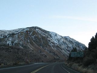 Westbound California 168 approaches South Lake Road, which travels south to South Lake. Seasonal camping and hiking opportunities are available at South Lake. Follow California 168 west to Aspendell and Lake Sabrina.