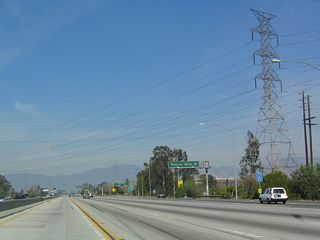 Just south of the off-ramp to Roscoe Boulevard, a Los Angeles Department of Water and Power (LADWP) 230 KV power line crosses over California 170.
