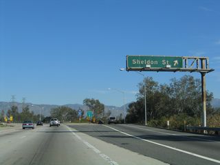 Northbound California 170 reaches Exit 11A, Sheldon Street.