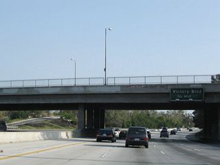The next exit on California 170 (Hollywood Freeway) south is Exit 8B, Victory Boulevard (0.75 mile).