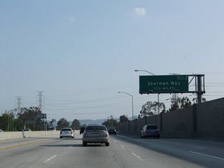 The next exit on California 170 (Hollywood Freeway) south is Exit 9, Sherman Way (1.50 miles).