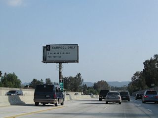 The second carpool lane entrance is located between the on-ramp from Roscoe Boulevard and Exit 9, Sherman Way.