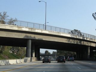 Whitsett Avenue crosses over the Hollywood Freeway.