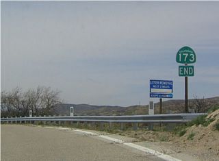 Westbound California 173 ends at California 138.