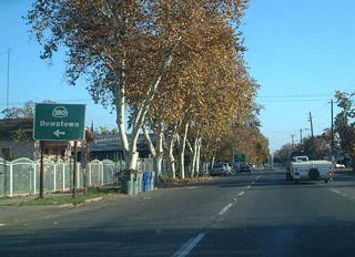With the relocation of SR 180 to the north, all guide signs posted along A Street for the state route were removed.