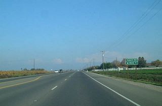 Eastbound California 180 approaches Howard Avenue.