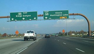 The next exit along California 180 (Kings Canyon-Sequoia Freeway) east is Exit 60A, California 168 (Sierra Freeway) northeast.