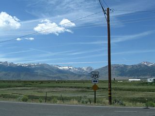 SR 182 intersects U.S. 395 across from the East Walker River and Bridgeport Valley.