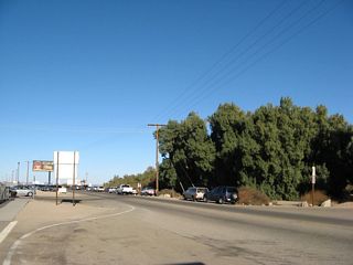 Traveling north on California 186, this view shows the state highway as it begins at the last U-Turn in Andrade. From here, California 186 travels north on a two-lane alignment to Interstate 8 west of Winterhaven/Yuma and east of Felicity.