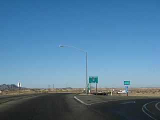 The ramp to Interstate 8 east to Winterhaven and Yuma is a high-speed ramp. Since the interchange with Interstate 8 is a diamond, continue straight ahead for the connection to Interstate 8 west.