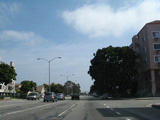 The Pacific Electric Railway used to follow Venice Boulevard until its demise by the 1950s.