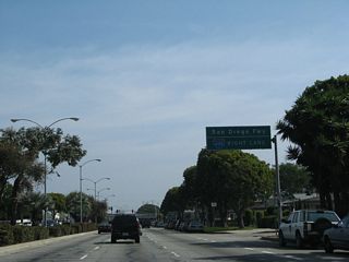 Several blocks to the northeast, California 187 (Venice Boulevard) approaches Interstate 405 (San Diego Freeway). Use Interstate 405 north to the San Fernando Valley or south to Long Beach and San Diego.