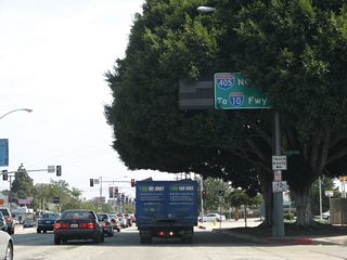 After passing under Interstate 405, turn right onto Sepulveda Boulevard (old California 7) to connect to Interstate 405 north to Interstate 10, Santa Monica, San Fernando Valley, Bakersfield, and Sacramento.