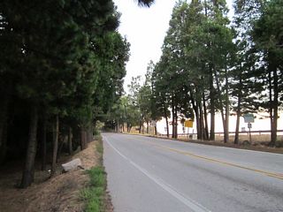 Heading east from Lake Gregory Drive, SR 189 initially before navigating through a series of S-curves and sharp turns northward to Twin Peaks.