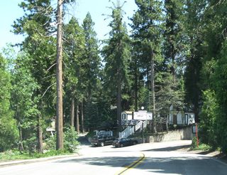 More shops and residences line California 189 through Lake Arrowhead Village.