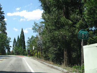 The first reassurance shield for SR 189 west appears just north of SR 173.
