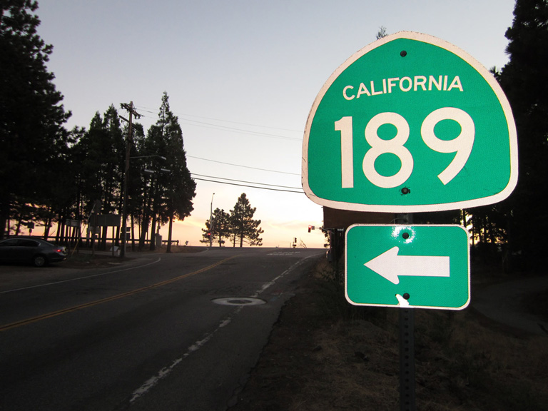 Lake Gregory Drive south at SR 189 - Crestline, CA
