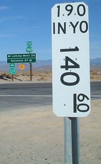 A final California 190 postmile is found at the junction with California 127.