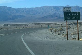 Westbound California 190 meets the cutoff to Badwater and Devils Golf Course. Although not signed, this road connects to California 178.