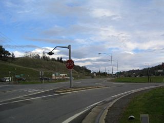 The westbound entrance ramp loops onto I-80 from the intersectoion of SR 193 (Taylor Road) and Ophir Road.