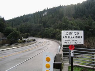 SR 193 crosses the American River South Fork at Chili Bar and post mile 24.71.