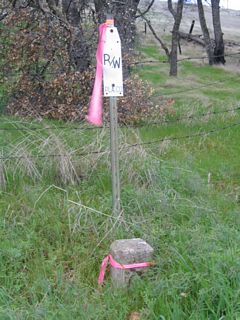 A C block marks the rights of way of Old U.S. 40 alongside westbound California 193.