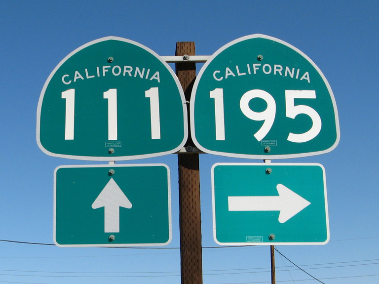 SR 111 south at SR 195 in Mecca, California