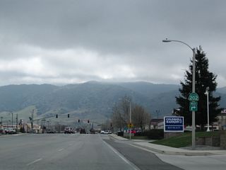 SR 202 follows Tucker Road south from Tehachapi Boulevard along a commercialized stretch to W Valley Boulevard.