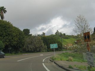 The next intersection along Canon Street (old SR 209) north is with Del Mar Avenue north to Chatsworth Boulevard and west to Sunset Cliffs and Ocean Beach.