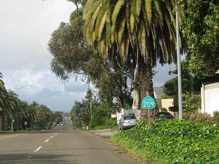 This reassurance shield for California 209 was posted near Point Loma Nazarene University along northbound Catalina Boulevard.