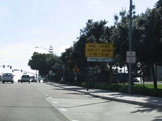 SR 209 extended south from Catalina Boulevard into Fort Rosecrans Military Reservation. Gates are locked between 5:00 p.m. and 5:00 a.m. weekdays, with longer hours of closure on weekends.