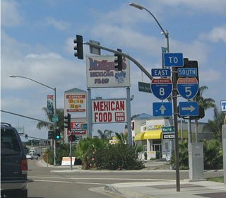 Camino del Rio W (old SR 209) north at Kurtz Street.
