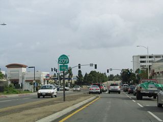 The trailblazer for SR 209 on Nimitz Boulevard south at Rosecrans Street in Roseville was gone as of 2008.
