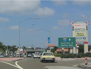 There is no direct ramp from Camino del Rio W north onto Interstate 5 south. Instead traffic along SR 209 was directed to use Rosecrans Street east to Pacific Highway south.