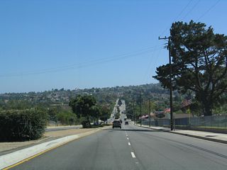 View of southbound California 213 (Western Avenue) after Palos Verdes Drive North.