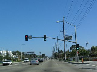 California 123 commences south at Interstate 405 (San Diego Freeway) near 190th Avenue. California 213 follows Western Avenue as it straddles Los Angeles (to the left/east) and Torrance (to the right/west) to Francisco Street east and Western Way west.