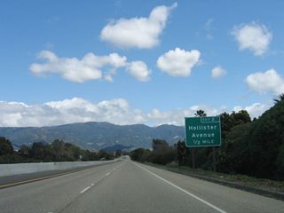 The next exit along California 217 (Clarence Ward Memorial Boulevard) east is Exit 2, Hollister Avenue (old U.S. 101) (0.50 mile).
