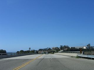 With only one lane in each direction, California 217 (Clarence Ward Memorial Boulevard) essentially serves as a Super Two freeway between the Exit 1 off-ramp and the entrance to the university.