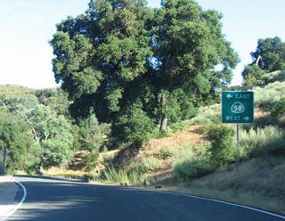 Forthcoming SR 58 travels east over La Panza Range into California Valley, then crosses the Temblor Range into McKittrick in Kern County. West from SR 229, SR 58 heads to Santa Margarita, then ends at U.S. 101 (El Camino Real) at Exit 211.