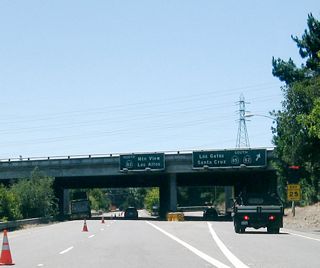 Immediately thereafter, California 237 west connects to Exit 1B, California 85 south to Gilroy and California 82 (El Camino Real) southeast to Sunnyvale.
