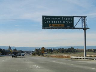 Use Santa Clara Route G-2 (Lawrence Expressway) south to Sunnyvale, Santa Clara, and western San Jose. This major arterial connects California 237, U.S. 101, and California 9.