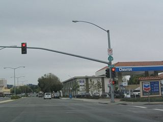 The next traffic signal on southbound California 238 (Foothill Boulevard) is with Grove Way.