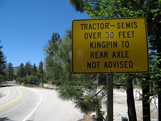 The highway has ample twists and turns as well as a steep descent from Idyllwild down to Banning. The two-lane highway has restrictions for larger vehicles due to the limited sight distance and mountain curves.