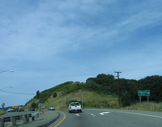 Sir Francis Drake Boulevard follows the path of proposed yet unconstructed California 251. After exiting Interstate 580 on a 1957 transition ramp that was intended for the eventual freeway connection to unconstructed California 251, Sir Francis Drake Boulevard feels like an expressway. The first turnoff is for Anderson Drive.
