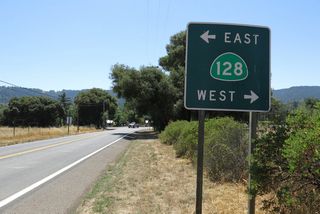 SR 253 west ties into SR 129 at Booneville. SR 128 travels southeast to U.S. 101 at Cloverdale and northwest from Boonville and Anderson Valley to SR 1 just off the Pacific Ocean.