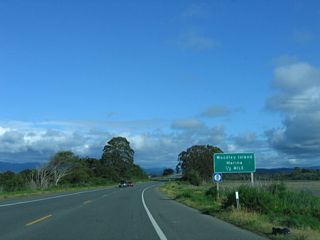 The next exit on southbound California 255 is for the Woodley Island Marina, one-half mile.