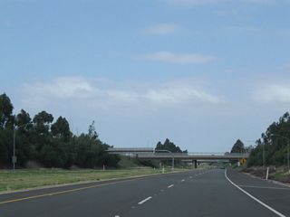 The remaining distance of California 261 was constructed below grade.